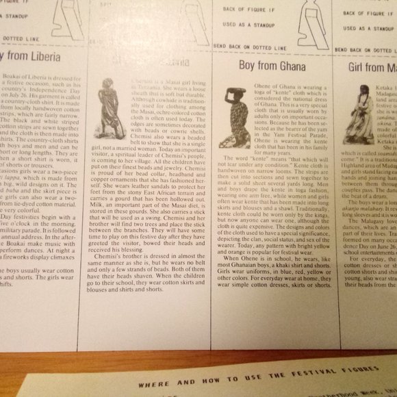 Vintage Festival Figures Paper Doll Set - Picture 3 of 11